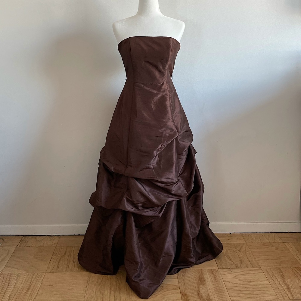 Jordan Fashion Couture Collection Brown Evening Dress